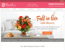 Tablet Screenshot of brendasflowersandgifts.net